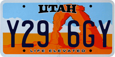 UT license plate Y296GY