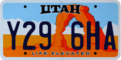 UT license plate Y296HA
