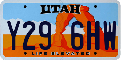 UT license plate Y296HW