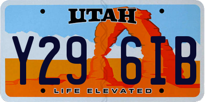 UT license plate Y296IB