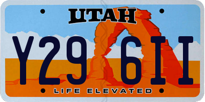 UT license plate Y296II