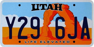 UT license plate Y296JA