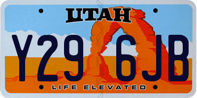 UT license plate Y296JB