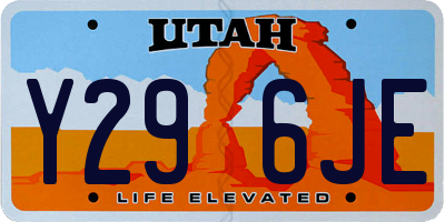 UT license plate Y296JE