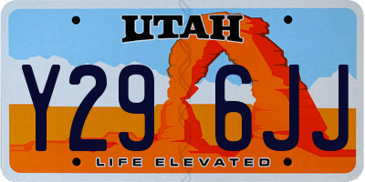 UT license plate Y296JJ