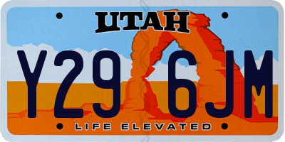 UT license plate Y296JM