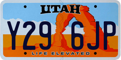 UT license plate Y296JP