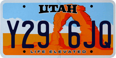 UT license plate Y296JQ