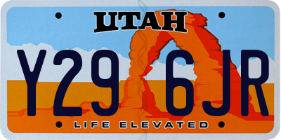 UT license plate Y296JR