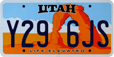 UT license plate Y296JS
