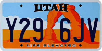 UT license plate Y296JV