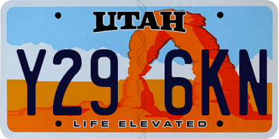 UT license plate Y296KN