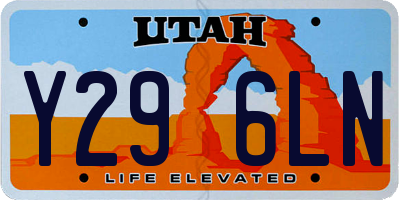 UT license plate Y296LN