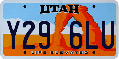 UT license plate Y296LU