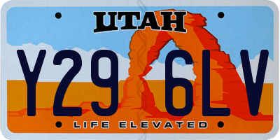 UT license plate Y296LV