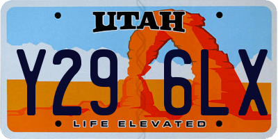 UT license plate Y296LX
