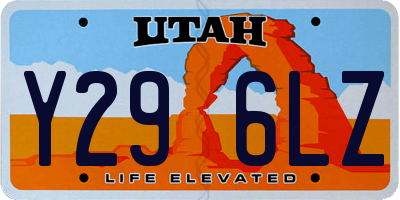 UT license plate Y296LZ