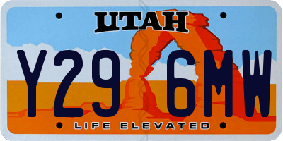 UT license plate Y296MW