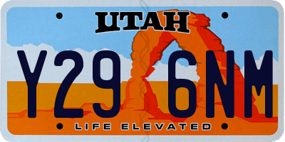 UT license plate Y296NM