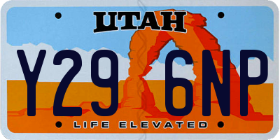 UT license plate Y296NP