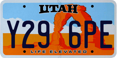 UT license plate Y296PE