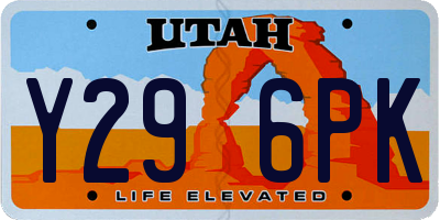 UT license plate Y296PK
