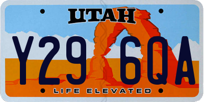 UT license plate Y296QA