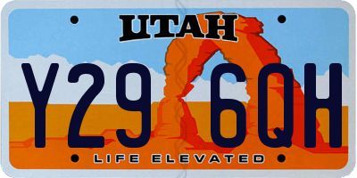 UT license plate Y296QH