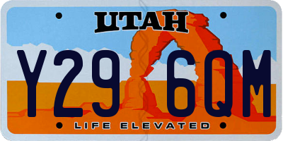 UT license plate Y296QM