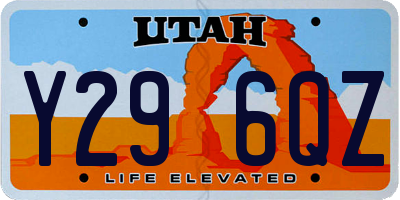 UT license plate Y296QZ