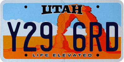 UT license plate Y296RD