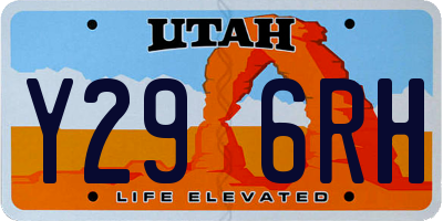 UT license plate Y296RH