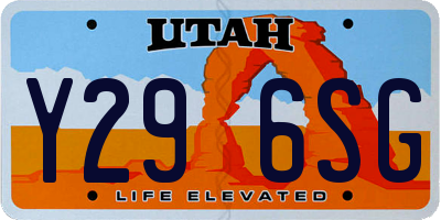 UT license plate Y296SG