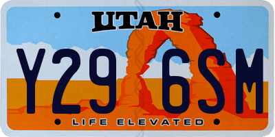 UT license plate Y296SM