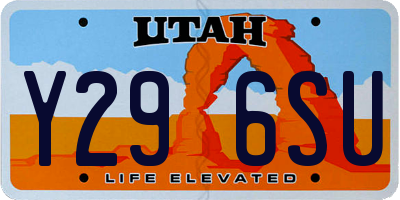 UT license plate Y296SU