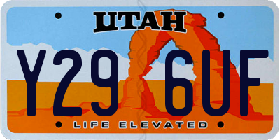 UT license plate Y296UF