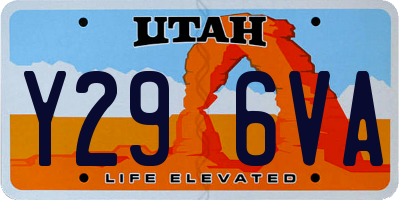 UT license plate Y296VA