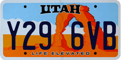 UT license plate Y296VB