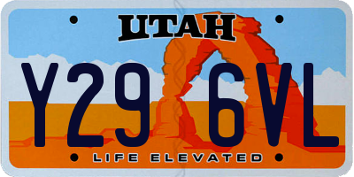 UT license plate Y296VL