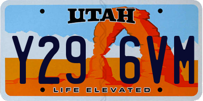 UT license plate Y296VM