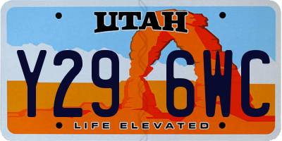 UT license plate Y296WC