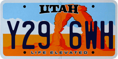 UT license plate Y296WH