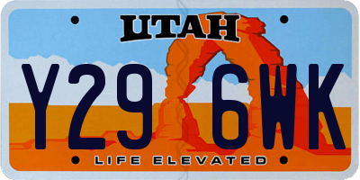 UT license plate Y296WK