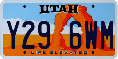 UT license plate Y296WM