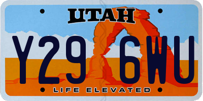UT license plate Y296WU