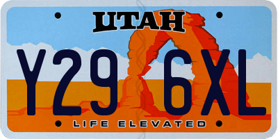UT license plate Y296XL