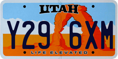 UT license plate Y296XM