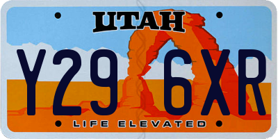 UT license plate Y296XR