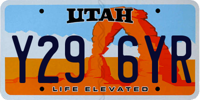 UT license plate Y296YR