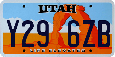UT license plate Y296ZB